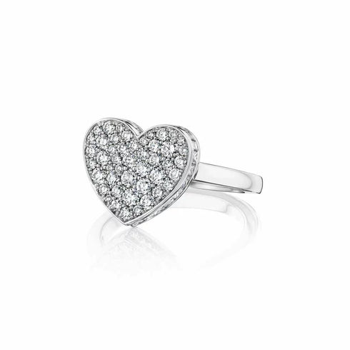 Heart Channel Diamond Ring - 1