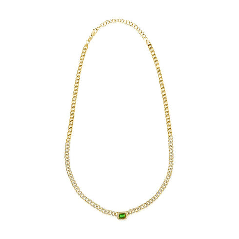 Diamond And Emerald Necklace - 1
