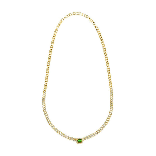 Diamond And Emerald Necklace - 1