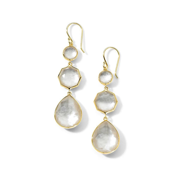 Small Crazy 8s Mother of Pearl Earrings - 1