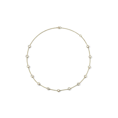 13 Station Mother of Pearl Confetti Necklace - 1