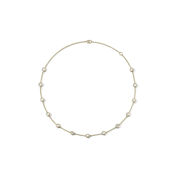13 Station Mother of Pearl Confetti Necklace - 1