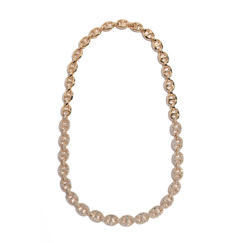 Chain Pave Diamond Necklace - 1