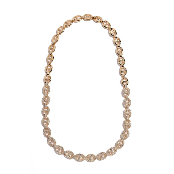Chain Pave Diamond Necklace - 1