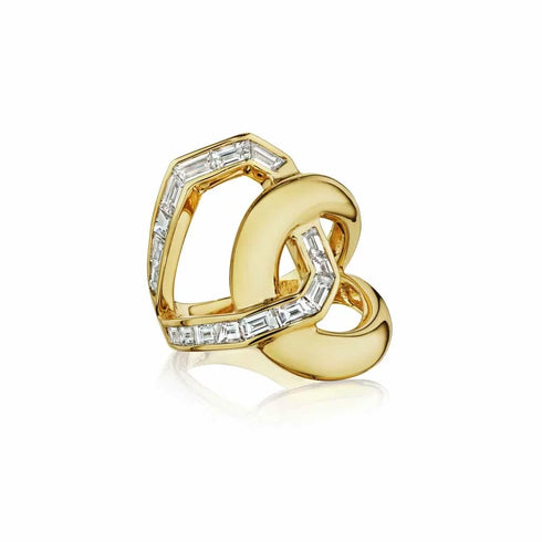 Crossover Channel Baguette Diamond Ring - 1