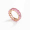 Shared Prong Oval Pink Sapphire Eternity Ring - 1