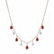 Dangle Prong Pear Diamond And Ruby Necklace - 1