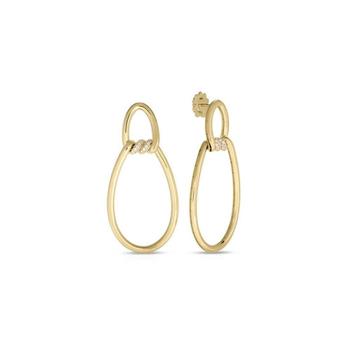 Cialoma Doorknocker Drop Round Diamond Earrings - 1