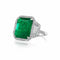 Halo Pave Emerald And Diamond Ring - 1