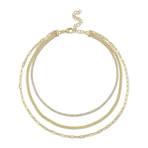Cuban Tennis Diamond Necklace - 1