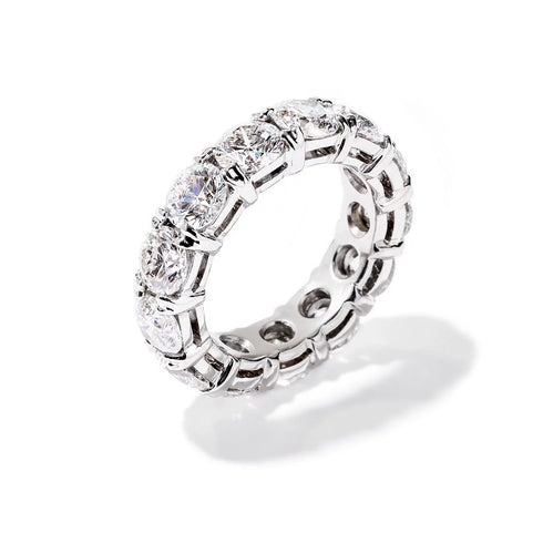 Round Diamond Eternity Wedding Band - 1