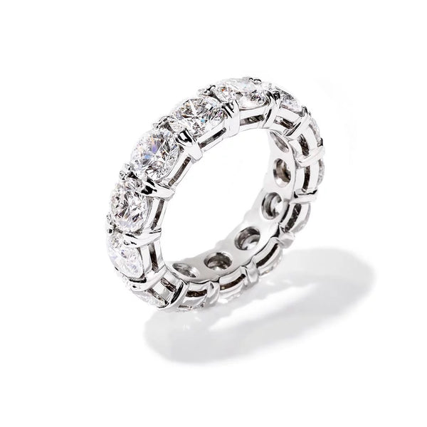Round Diamond Eternity Wedding Band - 1