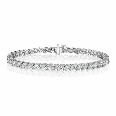 Tennis Bar Marquise Diamond Bracelet - 1