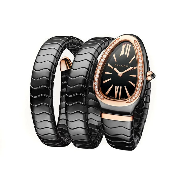 Serpenti Spiga Watch 35mm Black Ceramic Watch - 1