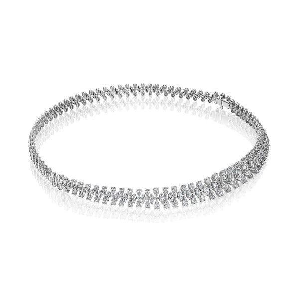 Convertable Bead Marquise Diamond Necklace - 1