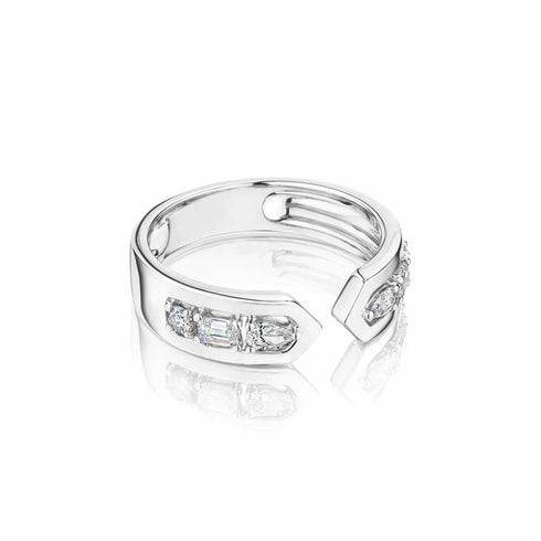 By-Pass Prong Multi Shape Diamond Ring - 1