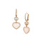Happy Hearts Double Heart Dangle Diamond And Opal Earrings - 1