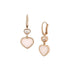 Happy Hearts Double Heart Dangle Diamond And Opal Earrings - 2