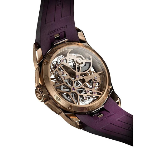 Excalibur MB Eon Gold 42mm Pink Gold Skeleton Dial Watch - 2