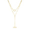 Venetian Princess 2 Chain Paperclip Round Diamond Pendant - 1