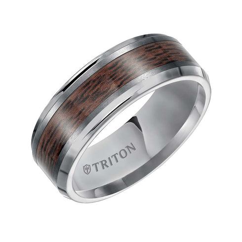 Triton 8mm Tungsten Men's Wedding Band - 11-2799C-G - 1