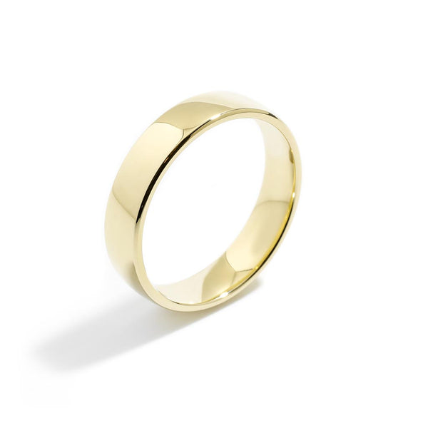 Rounded Flat Classic Wedding Band - 1