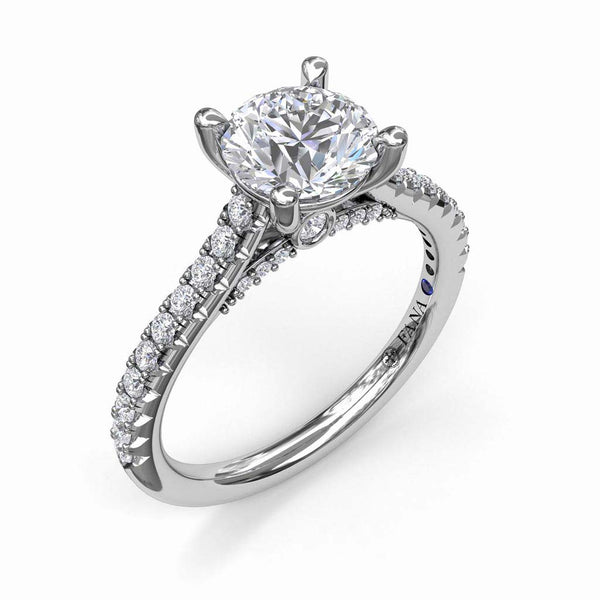 Cathedral Diamond Engagement Ring - 1