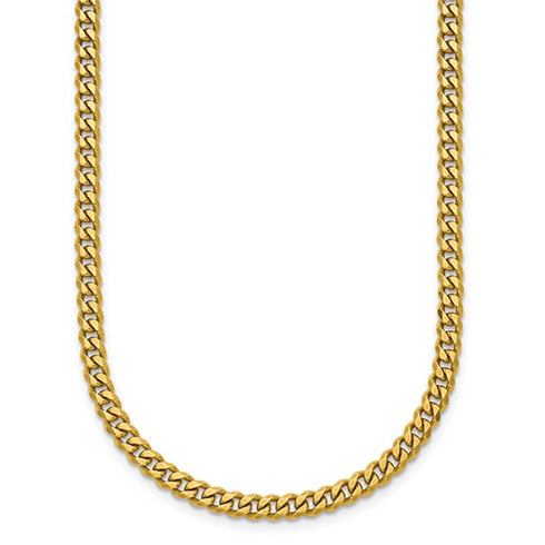Curb Chain 24 inch Gold Necklace - 1