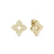 Venetian Princess Pave Flower Stud Diamond Earrings - 1