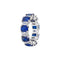 Blue Sapphire And Diamond Eternity Ring - 1