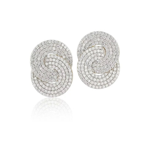 Diamond Large Double Interlocking Studs - 1