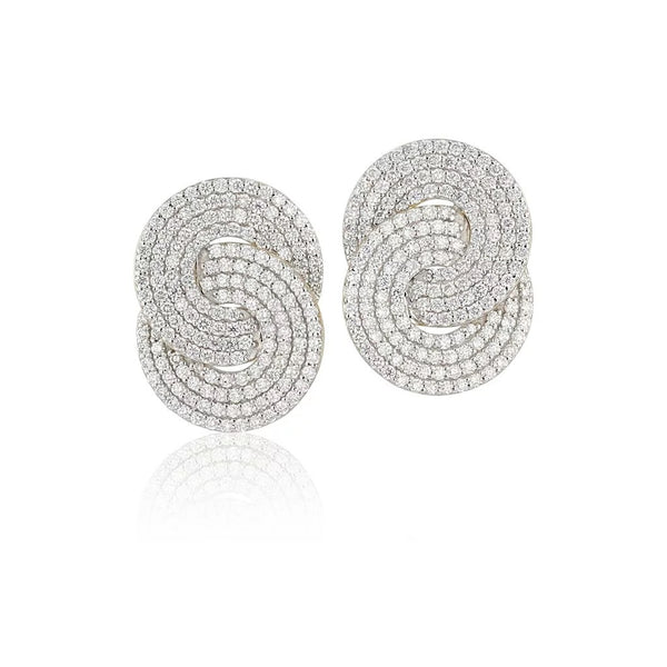 Diamond Large Double Interlocking Studs - 1