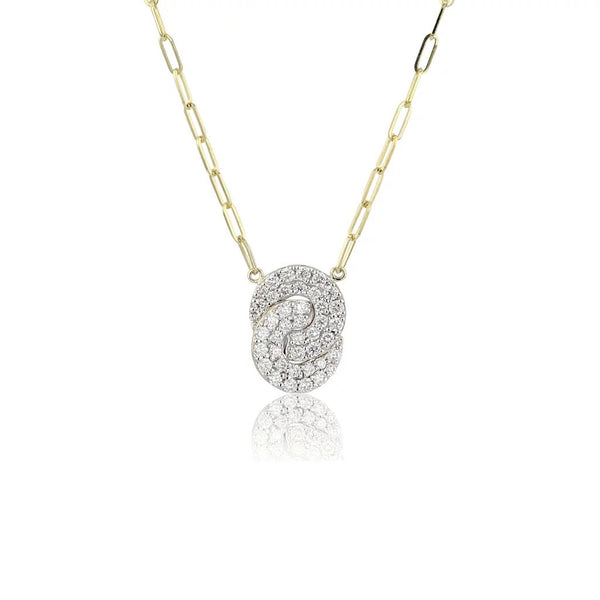 Diamond Double Interlocking Aura Necklace - 1