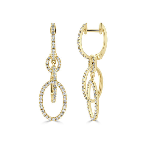 Drop Diamond Earrings 0.67ctw - 1