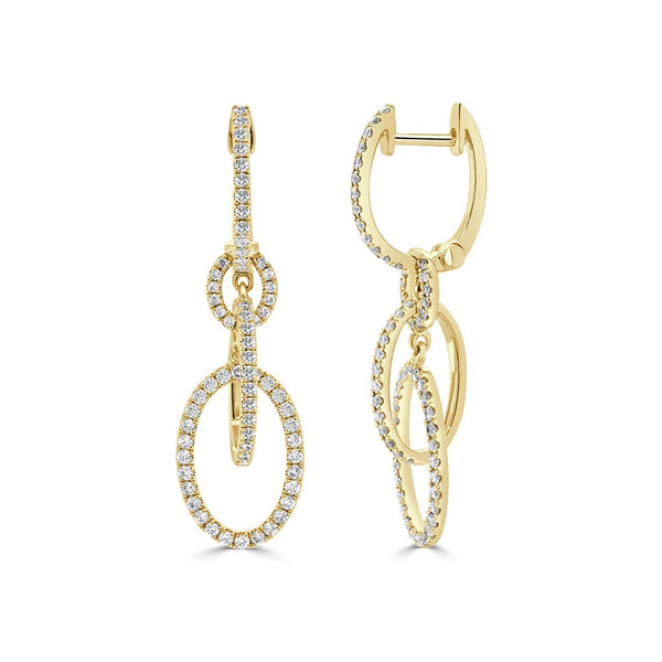 Drop Diamond Earrings 0.67ctw - 1