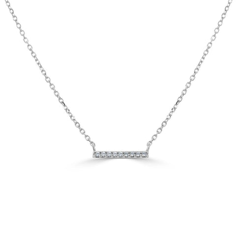Diamond Mini Bar Necklace - 1