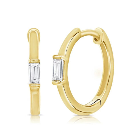 Huggie Accent Diamond Earrings - 1