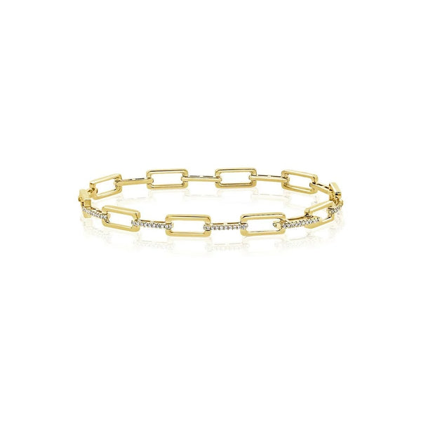 Diamond Rectangle Link Bracelet - 1