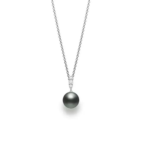 Black South Sea Pearl And Diamond Pendant - 1