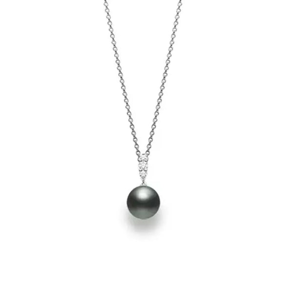 Black South Sea Pearl And Diamond Pendant - 1