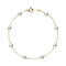 Akoya Cultured Pearl Station Bracelet in Gold - 1