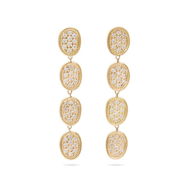 Lunaria Diamond Pave Linear Drop Earrings - 1
