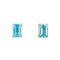 Amalfi Blue Topaz Emerald Cut Studs - 1