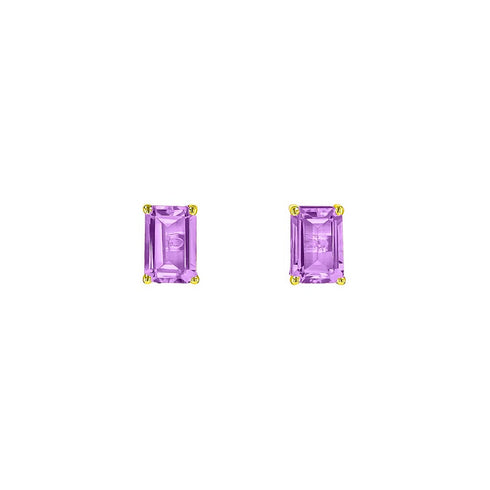 Amalfi Rose De France Emerald Cut Studs - 1