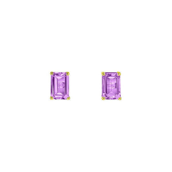 Amalfi Rose De France Emerald Cut Studs - 1
