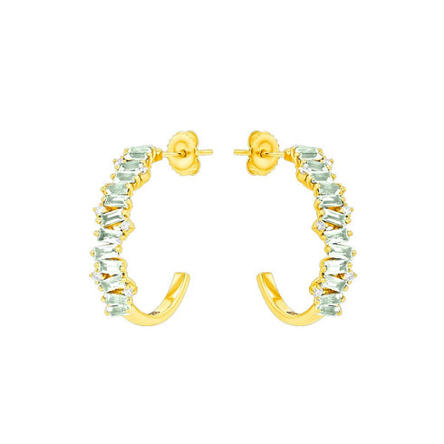 Amalfi Frenesia Green Amethyst Hoops - 1