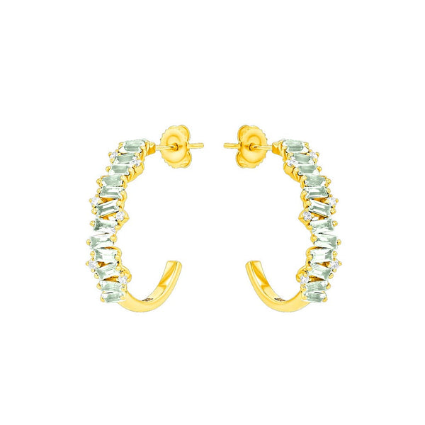 Amalfi Frenesia Green Amethyst Hoops - 1