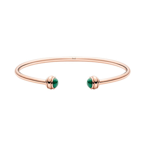 Possession Open Spinning Malachite Bangle - 1