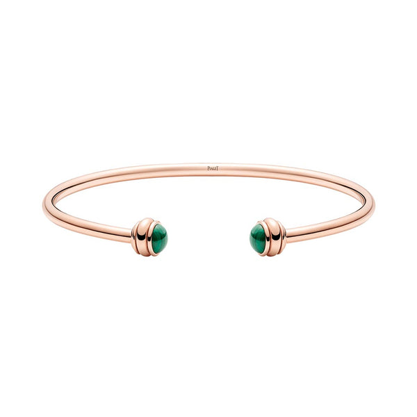 Possession Open Spinning Malachite Bangle - 1