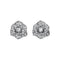 Piaget Rose Flower Pave Stud 10mm Diamond Earrings - 1